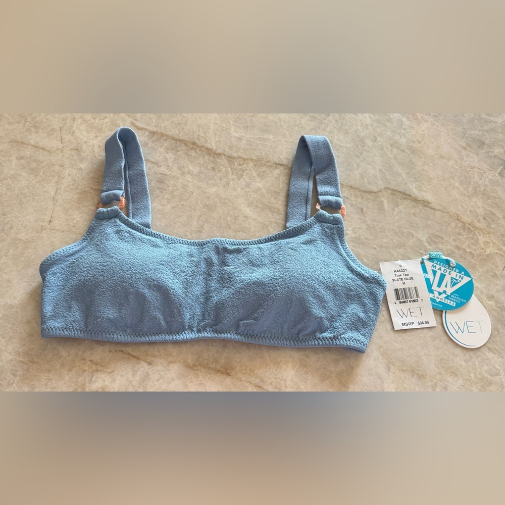 NWT WET Women Slate Blue Trae‎ Top Wide Strap UPF 50+ Sun Protection